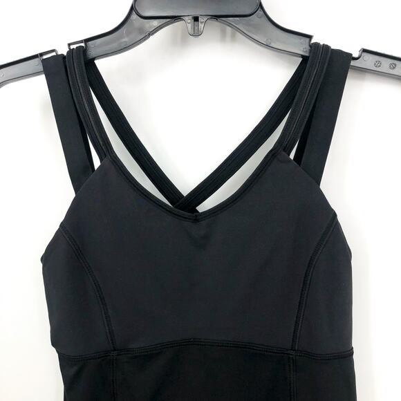 LULULEMON Women's Happy Strappy Tank Size 6 Black Stretch Yoga Lightweight - Picture 7 of 11